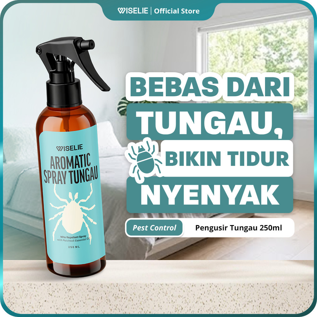 Wiselie Anti Tungau Pengusir Tungau Anti Bacterial & Virus Semprotan Kasur Anti Debu Gatal Pillow Mist Pengharum Sprei Bantal Sofa Bed Spray Aman untuk Bayi Kulit Sensitif