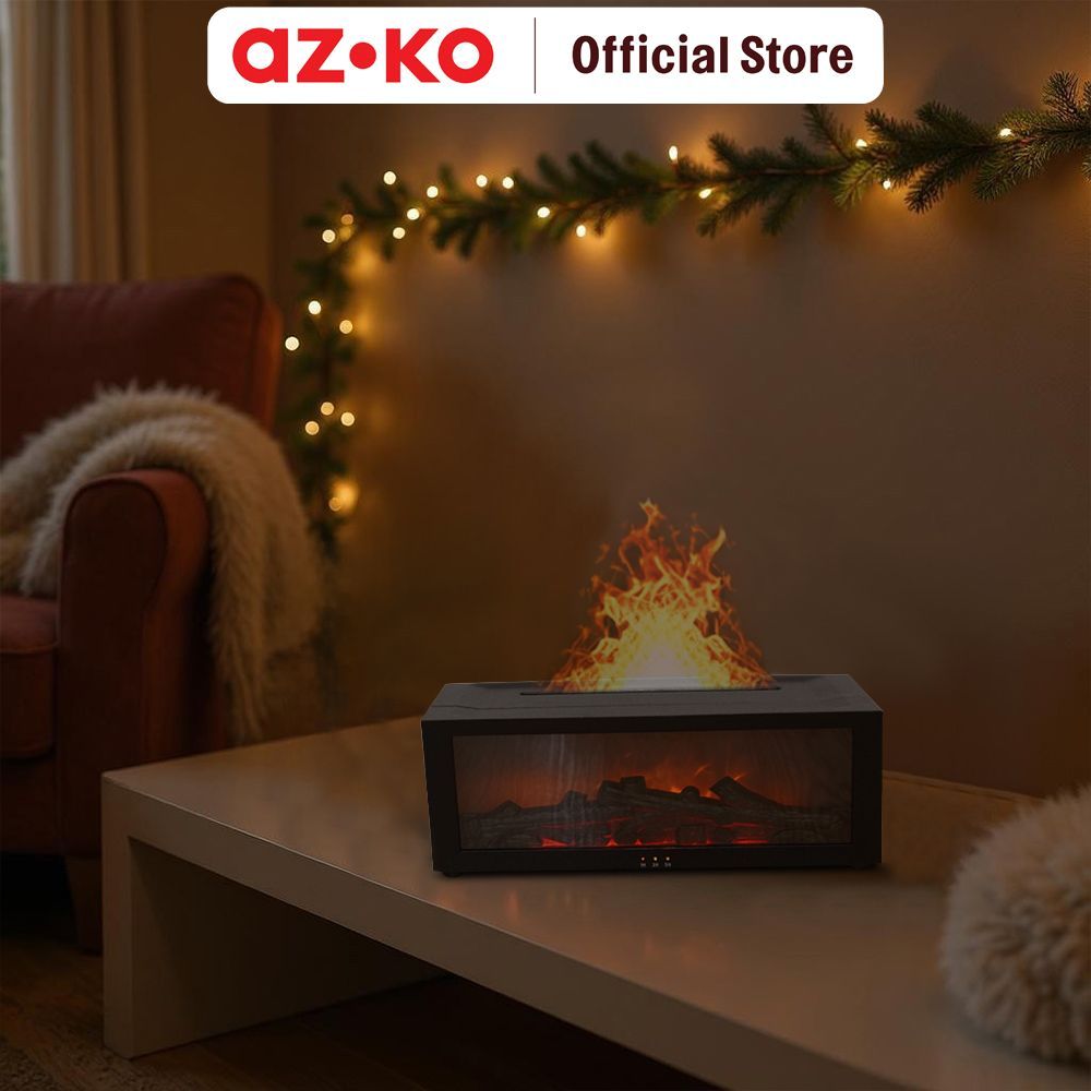 Jual AZKO Breathe Diffuser Aromaterapi Dengan Efek Bonfire - Hitam ...