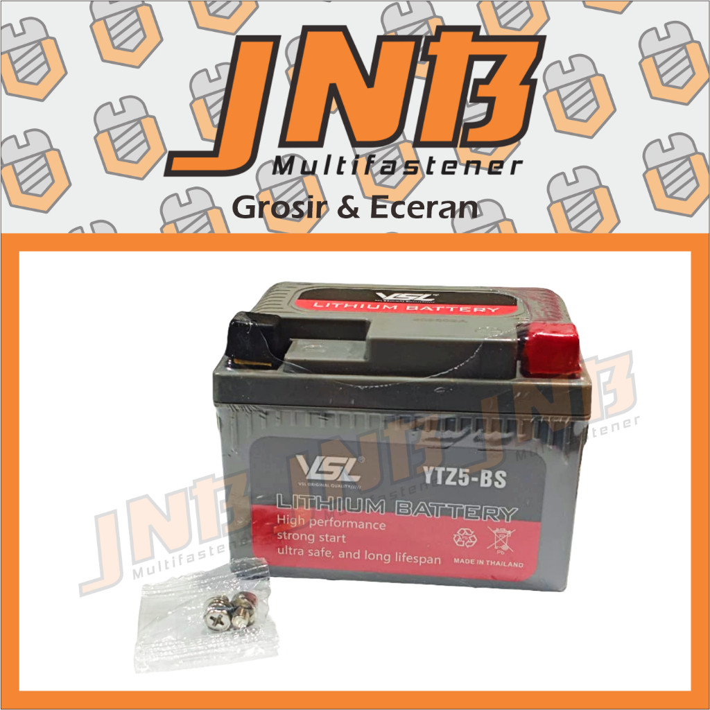 VSL Aki Motor YTZ5-BS Lithium Ion Long Life Made In Thailand Beat Karbu Vario 110 Karbu Lama / Vario 110 CBS Karbu Supra X 125 Karisma 125 Beat Fi Beat Fi Esp 2015-2019 Scoopy Karbu spaCy Karbu / Fi Mio J / Mio Gt Mio M3 Revo Absolute / Blade