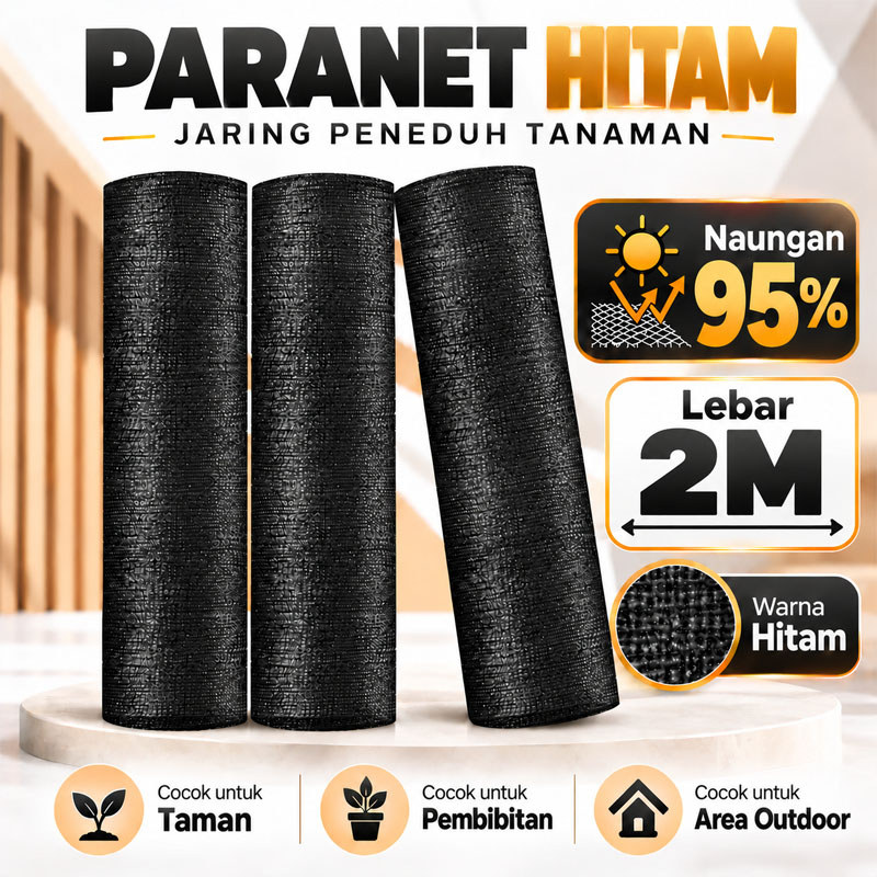 Jual Jaring Paranet 95% Anti UV HDPE Lebar 2M Panjang Bisa Custom Harga ...