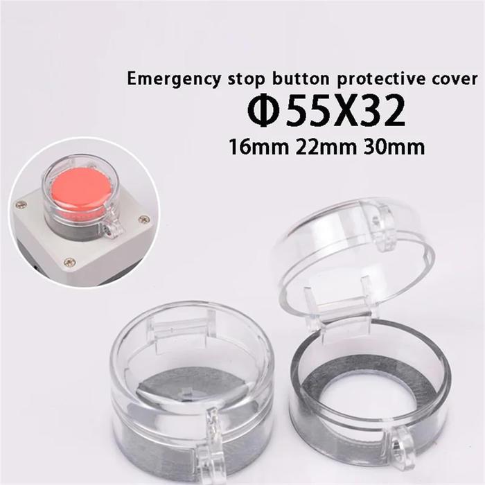 Jual 22mm Plastic Push Button Switch Protector Round Protective Cover ...