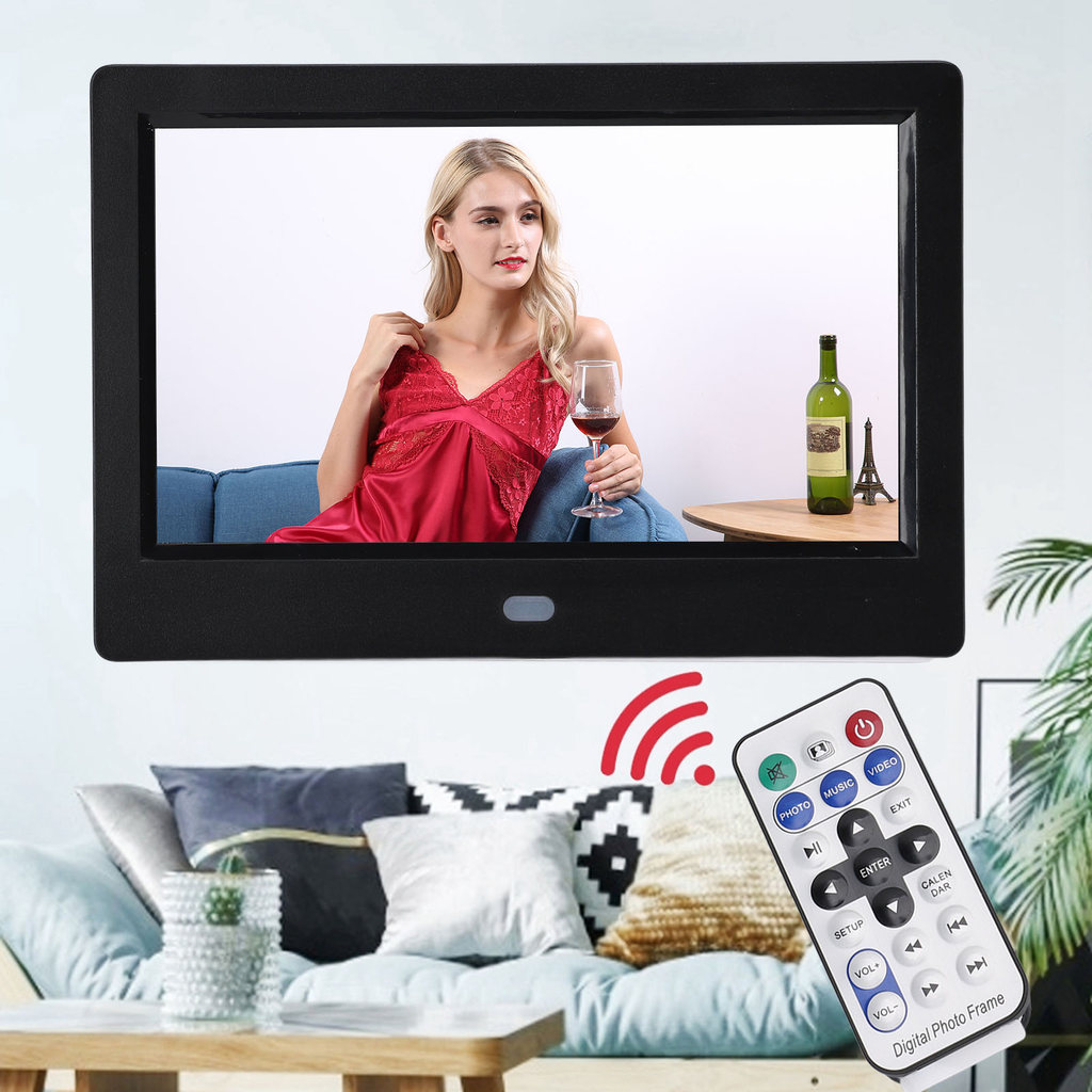 Jual Digital Picture Frame 7 inch Photo Video Loop Playback Wall ...