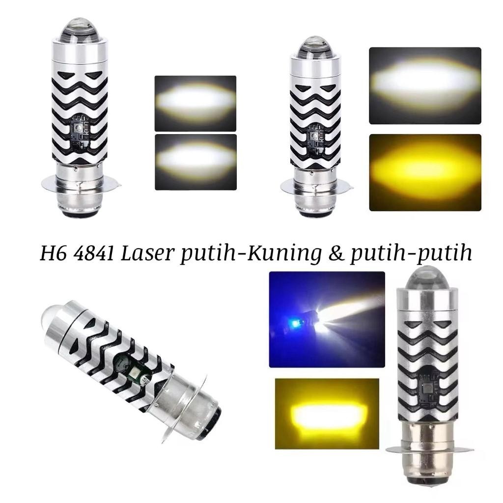 Promo Lampu Depan H6 Laser AC DC Senja Biru Universal Motor Bebek Matic / Lampu H6 Super Terang JNR
