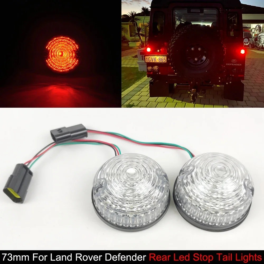 Jual 2pcs Clear Smoked Red lens For Land Rover Defender 90-16 Defender ...