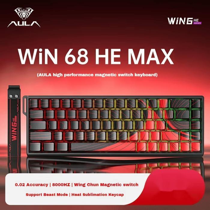 Jual AULA WIN68 HE MAX / WIN 68 MAX 65% RT, SOCD Keyboard Mechanical ...