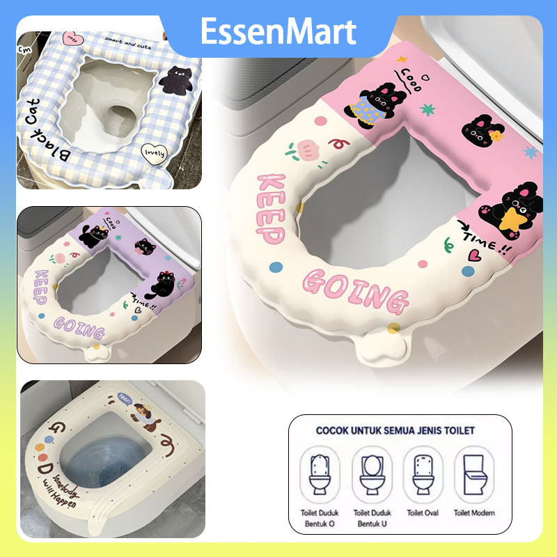 Alas Toilet Duduk Bahan EVA Tebal Lunak Tahan Air Higienis Anti Slip Cocok Semua Jenis Kloset Rumah