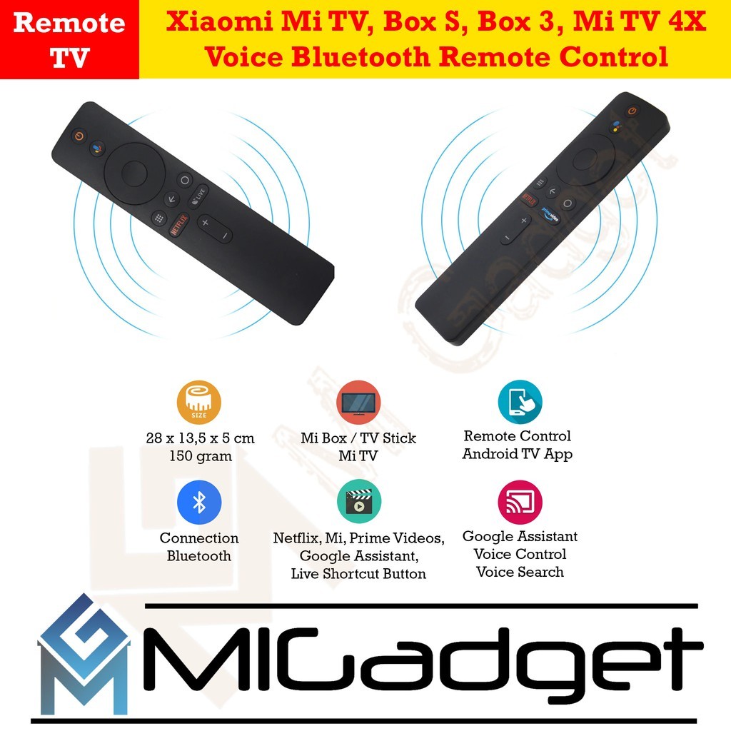 Jual Remote TV, Box S, Box 3, Mi TV 4X Voice Bluetooth Remote Control ...