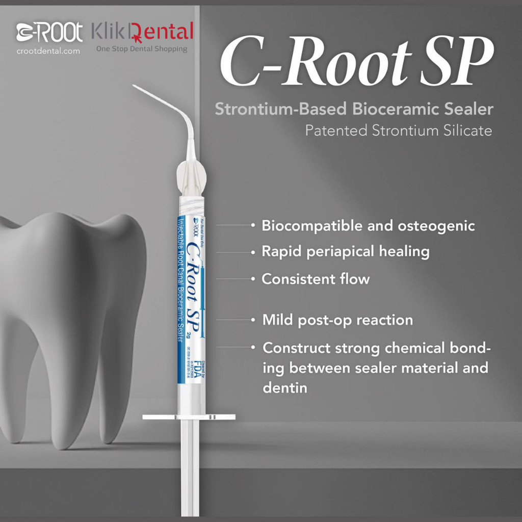 thumbnail image 2 of C-Root SP Bioceramic Root Canal Sealer – Strontium-Based Endodontic Sealer (2g) 2 of 4