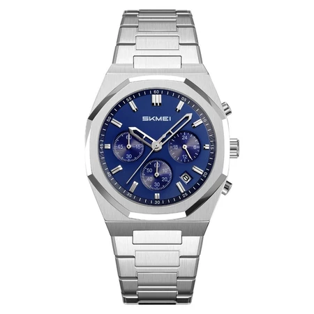 RK006 SKMEI 2682 Jam Tangan Pria Analog Chronograph Tali Stainless Rantai MGOS