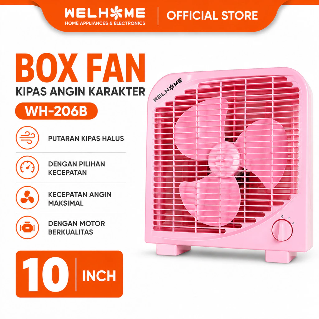 Kipas Angin Meja WELHOME WH-206B