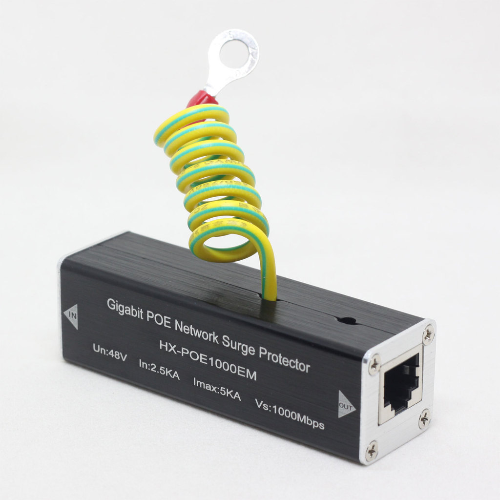 Jual PoE Ethernet Surge Protector Lightning Arrester RJ45 Network ...