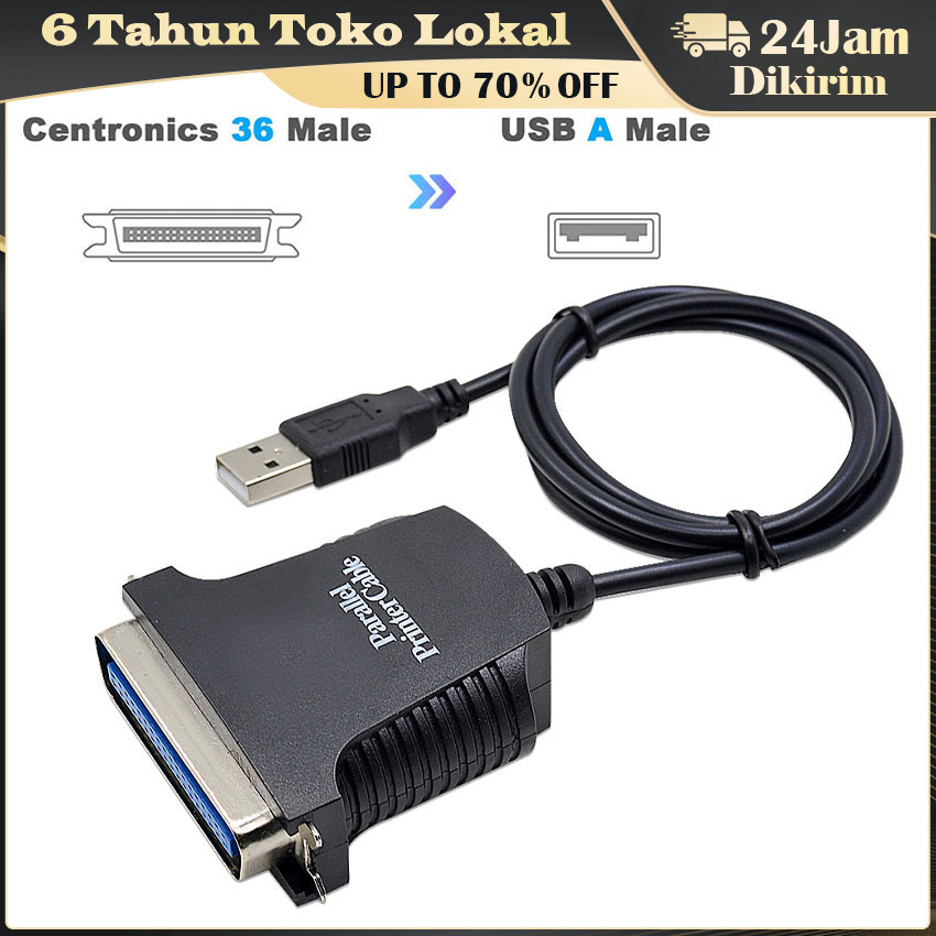 Jual Kabel USB to Parallel Printer Cable / Konektor IEEE 36 Pin CN ...
