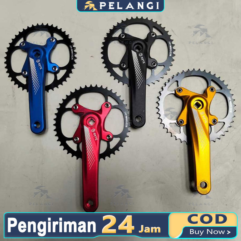 Jual Crank Sepeda Single Speed 44T SYTE BCD 104 MM Alloy CNC Warna ...