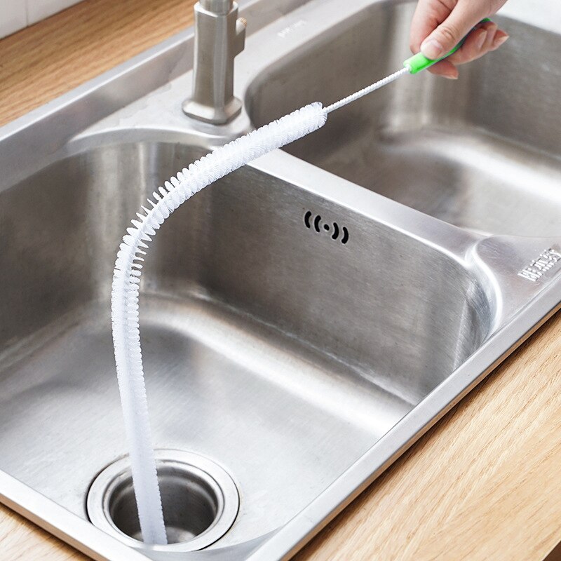 Jual Pipe Dredging Brush Bathroom Sewer Hair Remove Sink Cleaning Brush ...