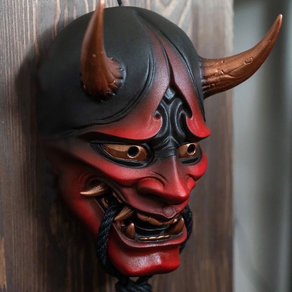 Jual Halloween Japanese Color Bonjour Noh Kabuki Demon Mask Hundred ...