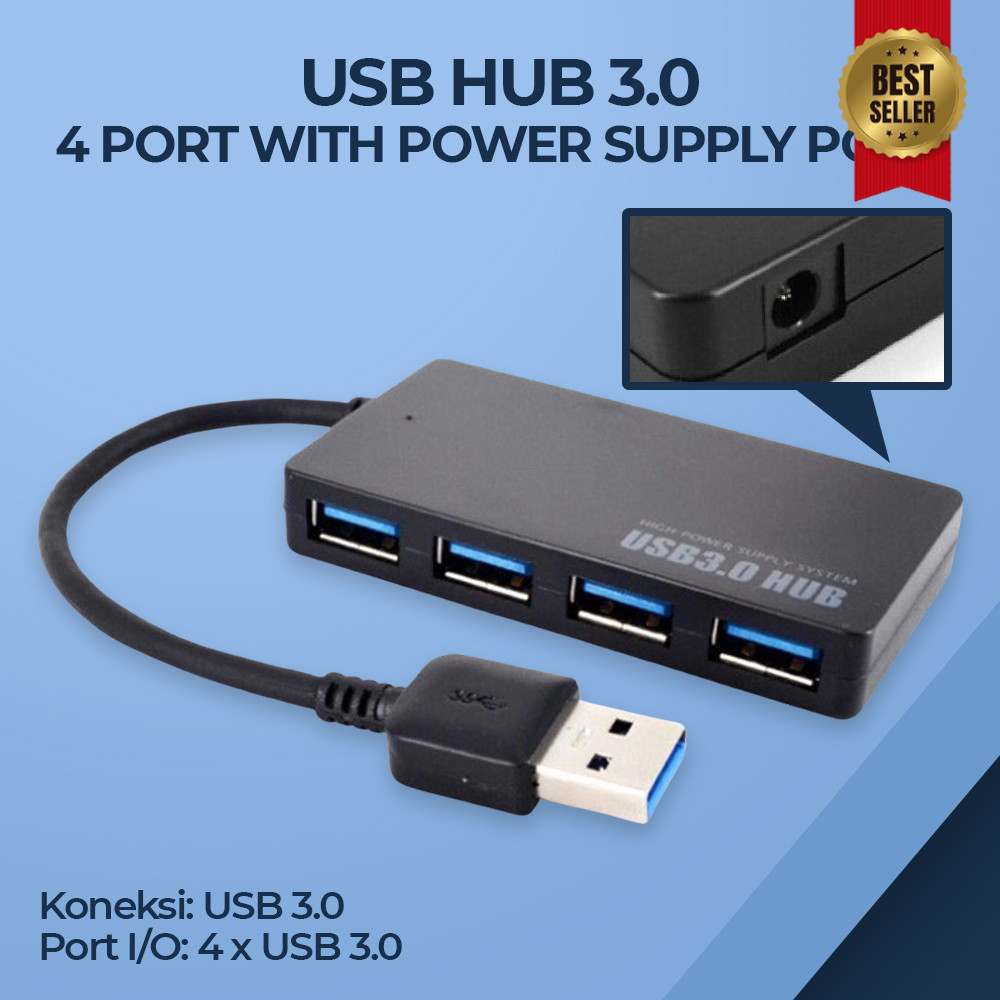 Jual USB HUB 3.0 High Speed PC Laptop with Power Supply Port - UH-103U3 ...