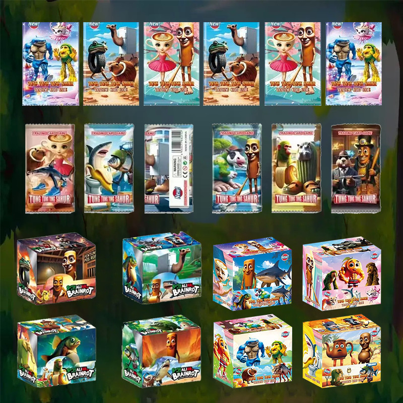 Jual Brainrot Collection Card Toys Cartoon Anime Character Card Blind ...