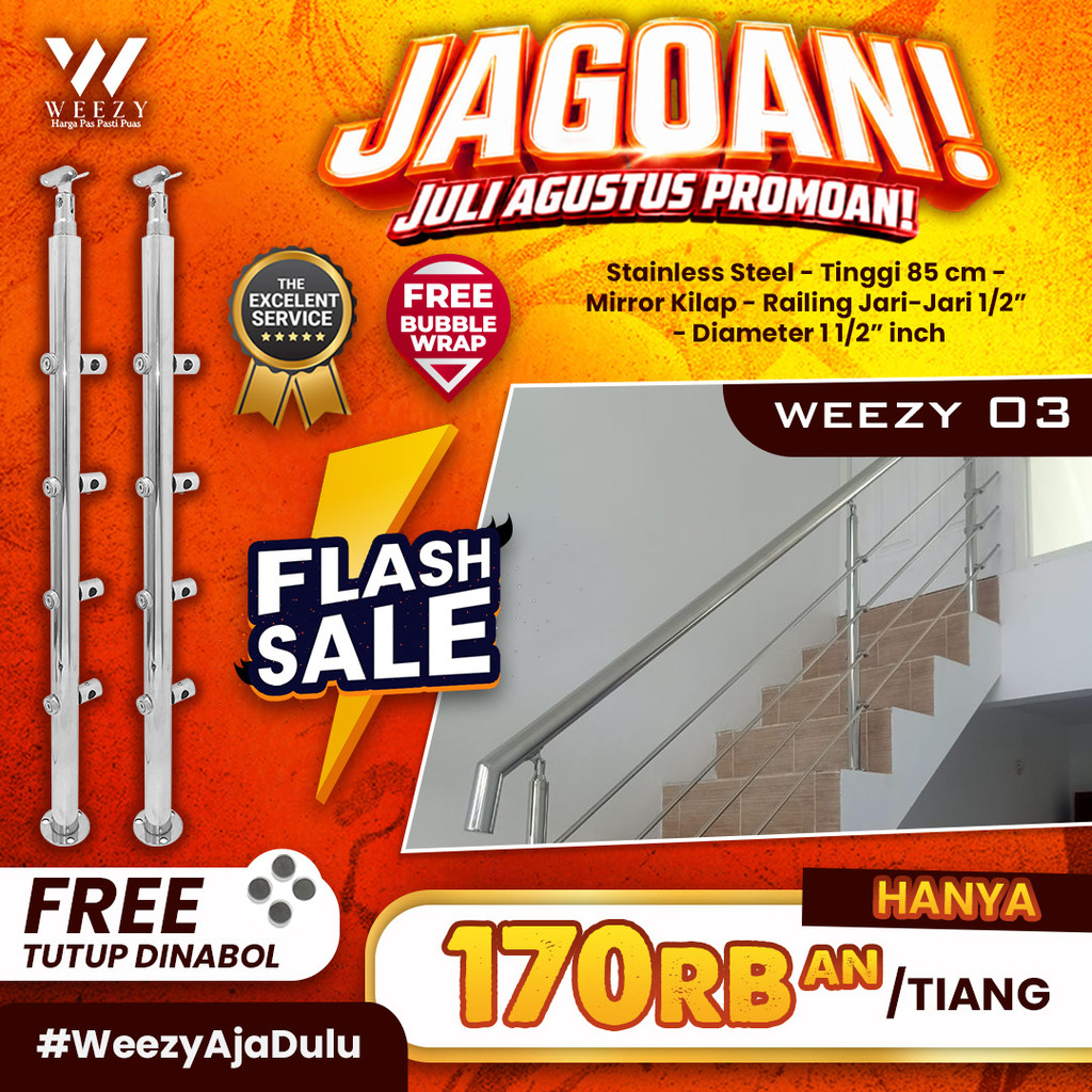 Jual RAILING TANGGA TERMURAH - RAILING PIPA [Weezy 03] - Railing tangga ...