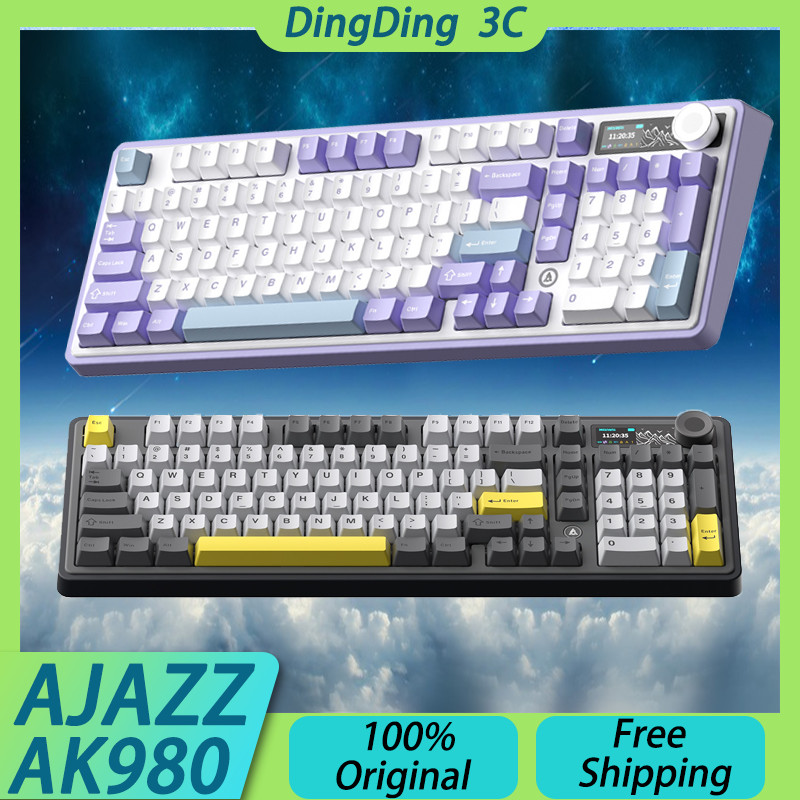 Jual AJAZZ AK980 Tri-Mode Wireles Bluetooth Mechanical Keyboard PC ...