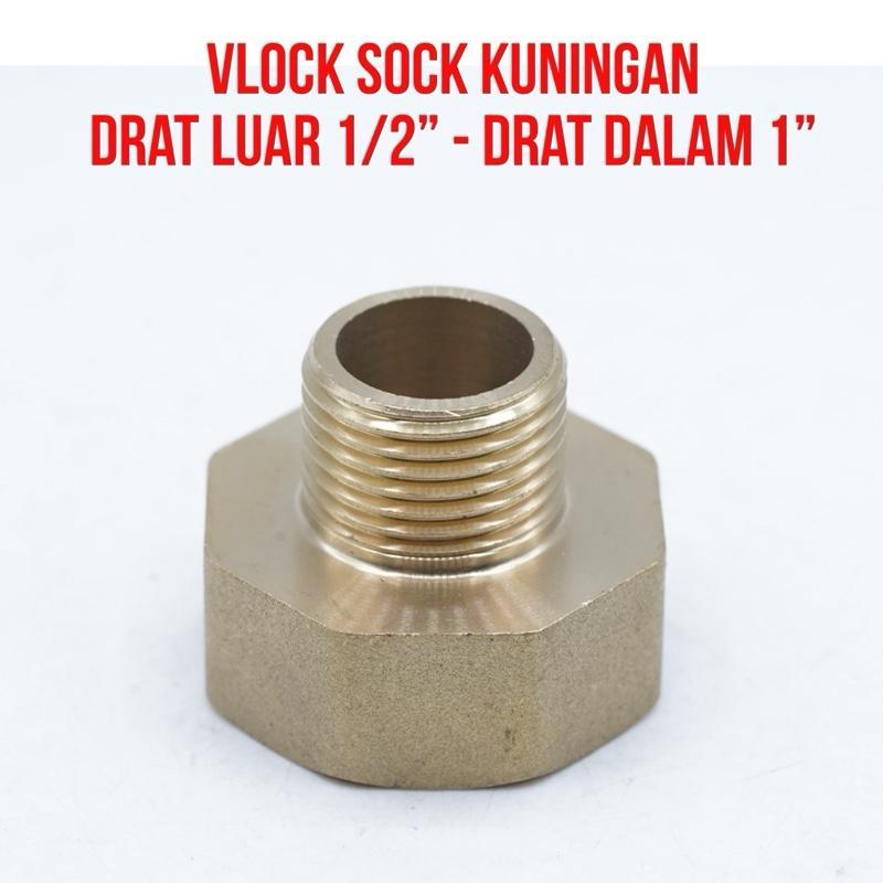 Jual YOLO Vlock Sock Vlok Sok Ring Overloop Nepel Drat Luar 1/2” ke ...