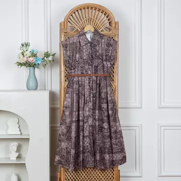 NJW Dress Wanita HARNI Midi Dress Gaun Wanita Gaun Wanita