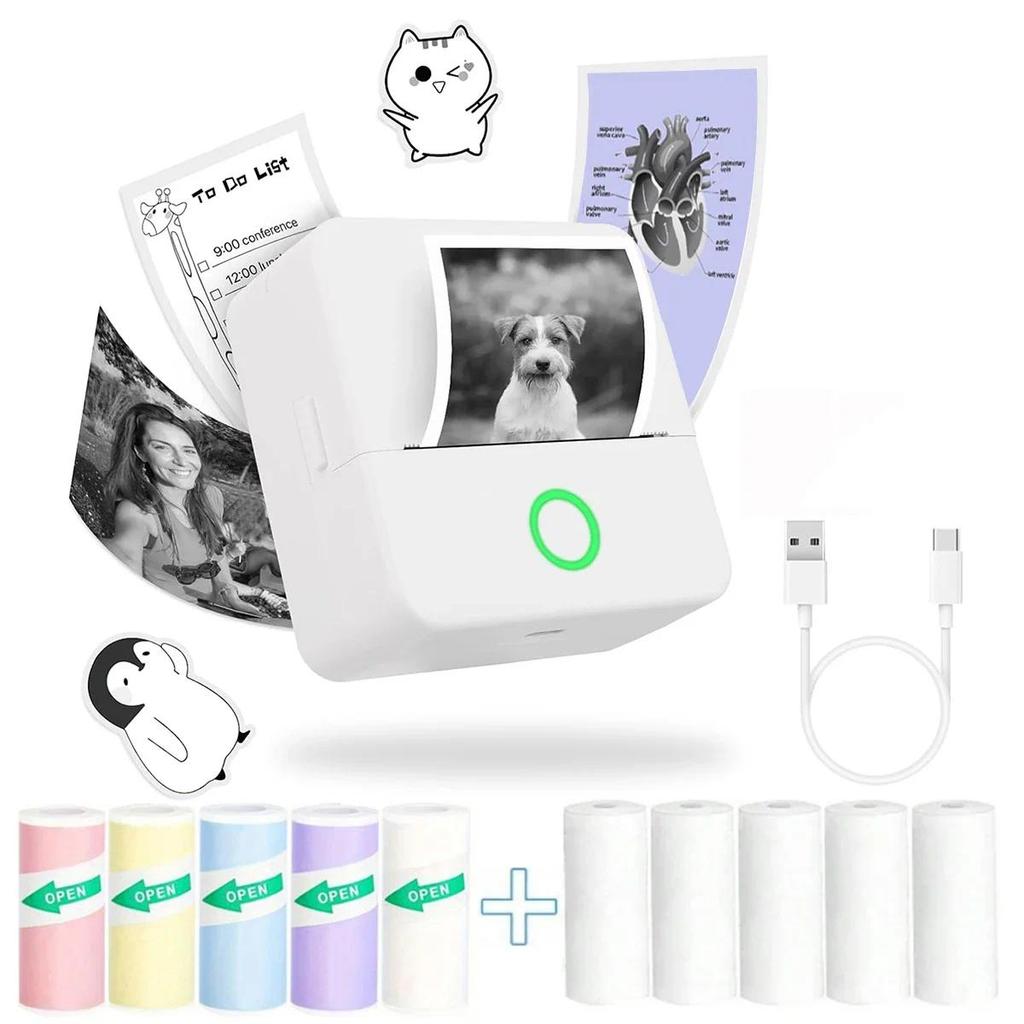 Jual Portable wireless mini printer, mini photo printer label printer ...