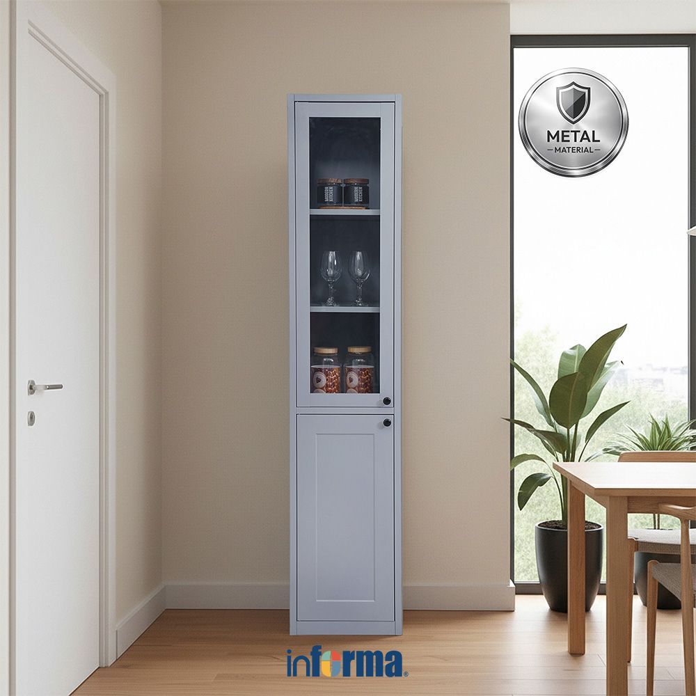 Informa Scott Kabinet Dapur - Abu-Abu Lemari Dapur Kabinet Pantry Rak Kitchen Set Storage Masak