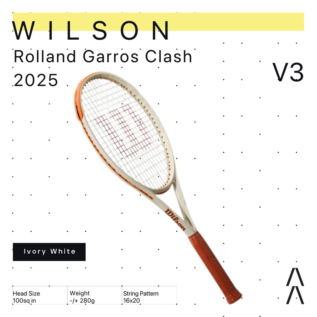 Jual Wilson Clash Roland Garros 100/100L/100UL V3 2025 - Raket Tenis ...