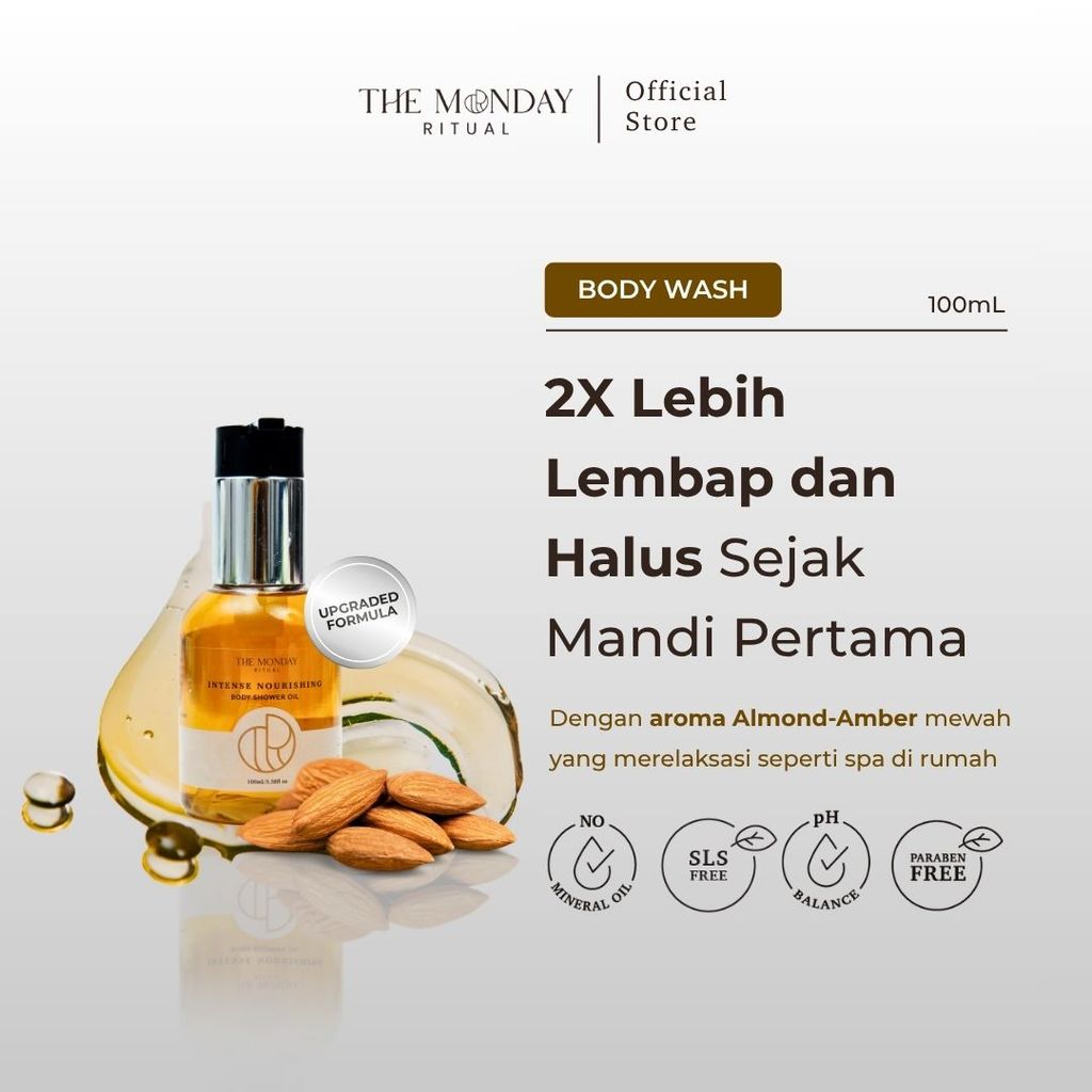 Jual The Monday Ritual Intense Nourishing Body Shower Oil 100mL — body ...