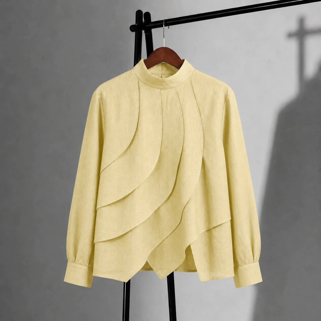 Vallina Outfit Kaluna Top Layering Layering Blouse Linen Wanita Korean Style Atasan Casual Premium