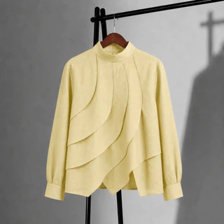Vallina Outfit Kaluna Top Layering Layering Blouse Linen Wanita Korean Style Atasan Casual Premium