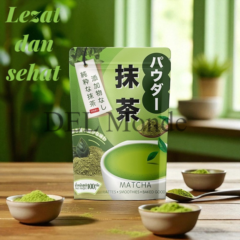 Jual PromoMatcha Powder (100%) Japanese Pure Green Tea 100g Bubuk ...