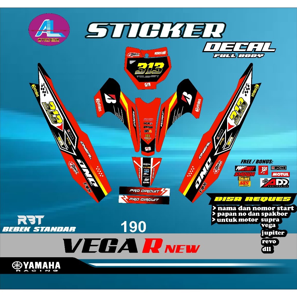 Jual Sticker Rbt Striping Motor Decal Vega R New Full Body Motor Rbt ...
