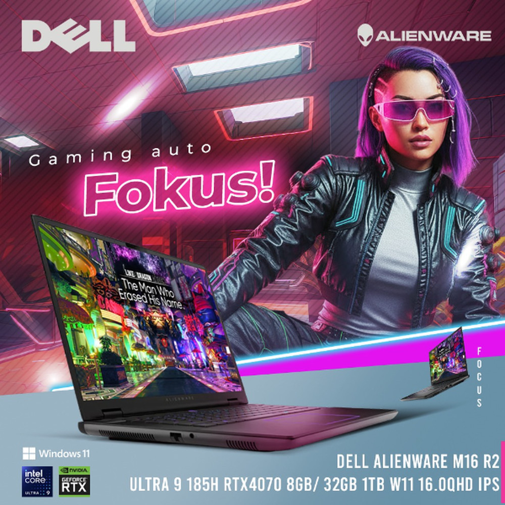Jual DELL ALIENWARE M16 R2 ULTRA 9 185H RTX4070 8GB/ 32GB 1TB W11 16 ...