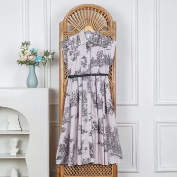 NJW Dress Wanita HARNI Midi Dress Gaun Wanita Gaun Wanita