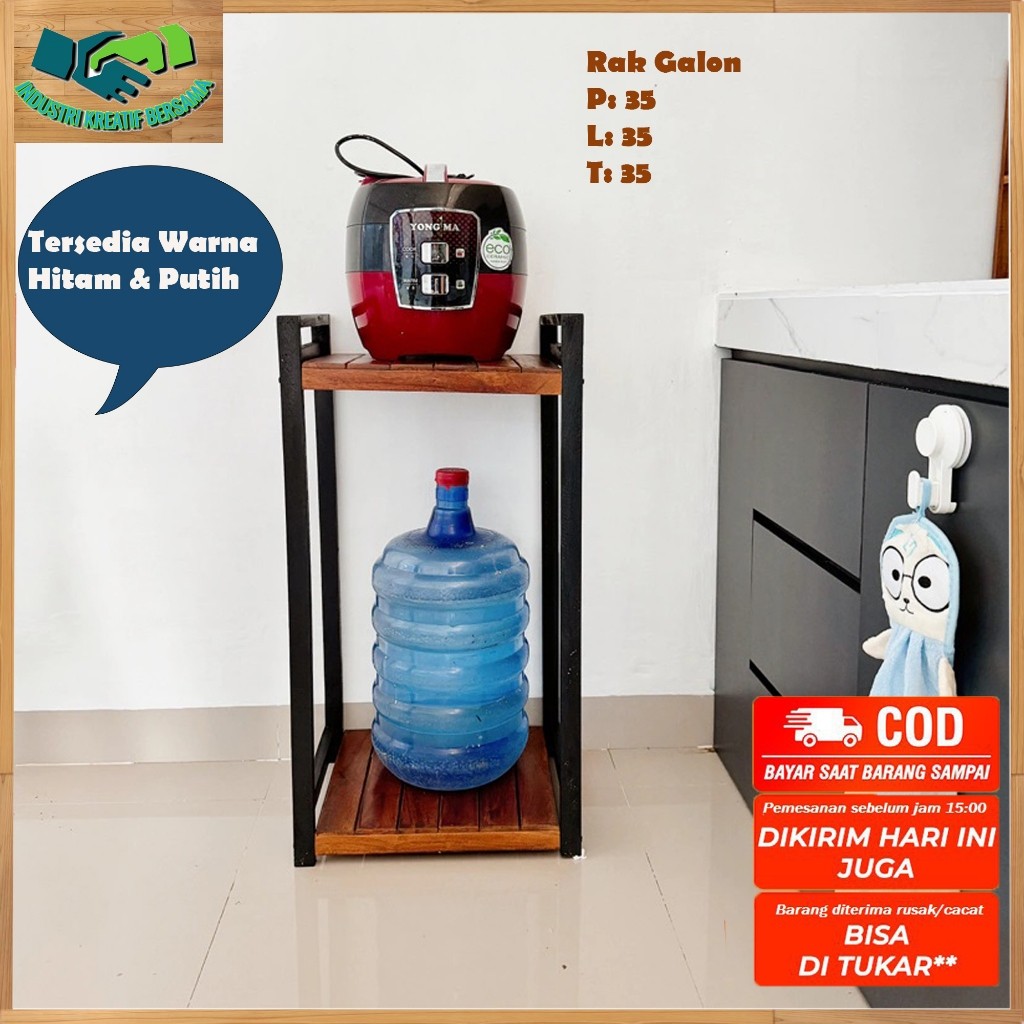 Jual WARNA KOMBINASI Rak Galon 2 Tingkat Meja Dispenser Galon Rak Rice ...