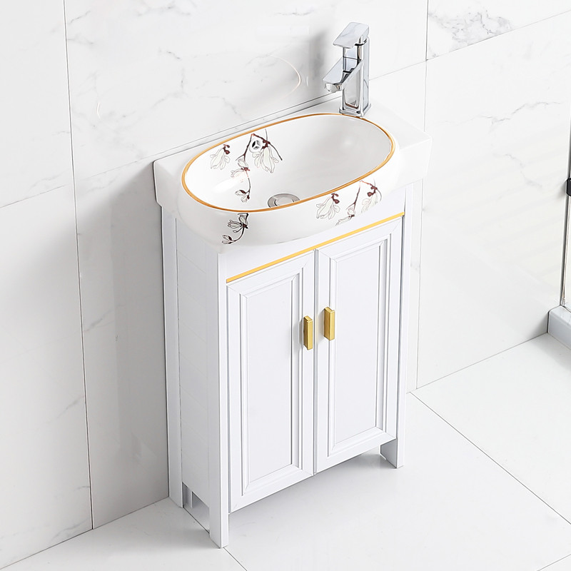 Jual Floor-to-ceiling wash basin cabinet combination space aluminum ...