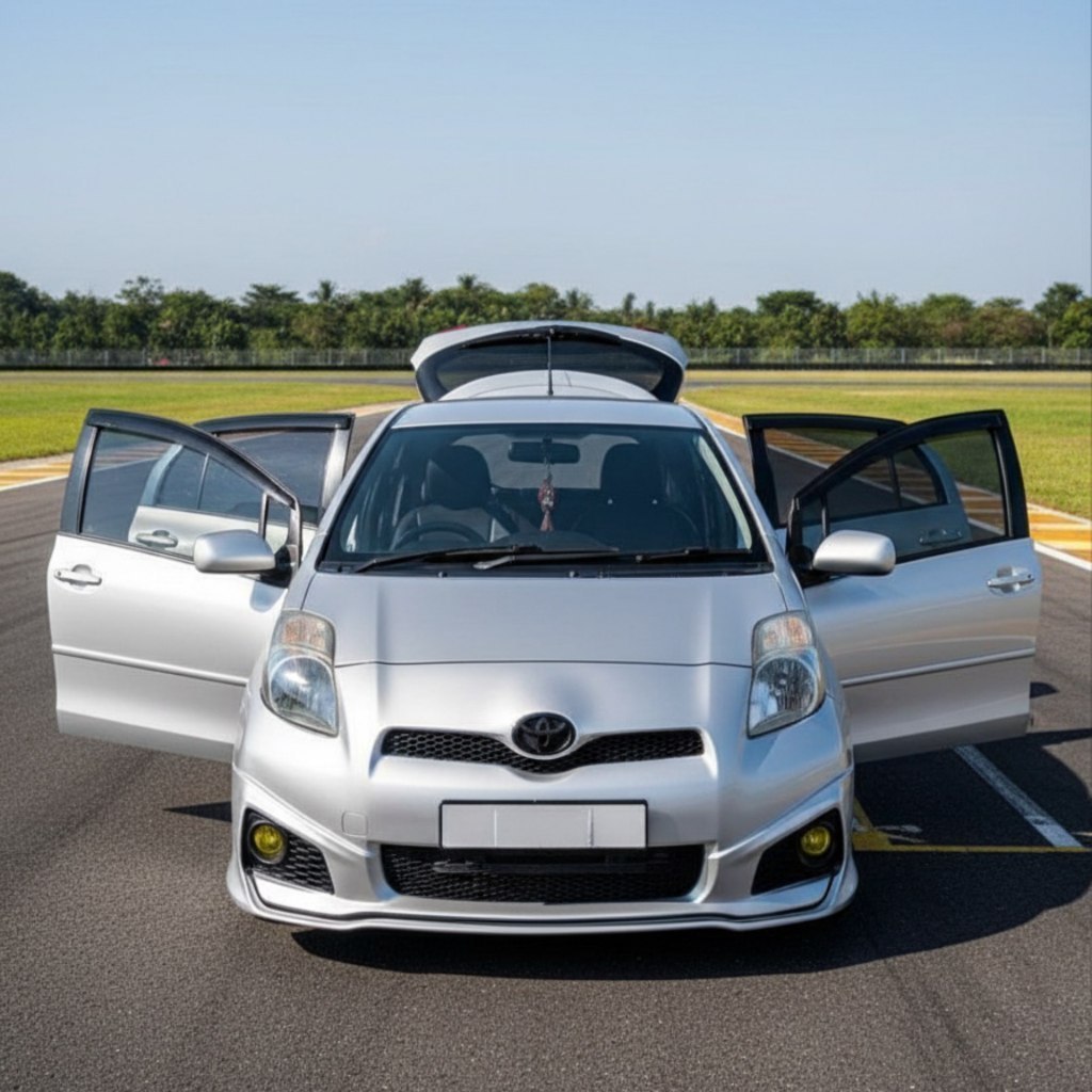 Rhinos Autostyling COMPATIBLE WITH Toyota Yaris Hybrid (2014 ON) - Grey Camouflage Heavy Duty Premium Quilted Dog Cat Pet Hammock Rear Seat Cover - View #10