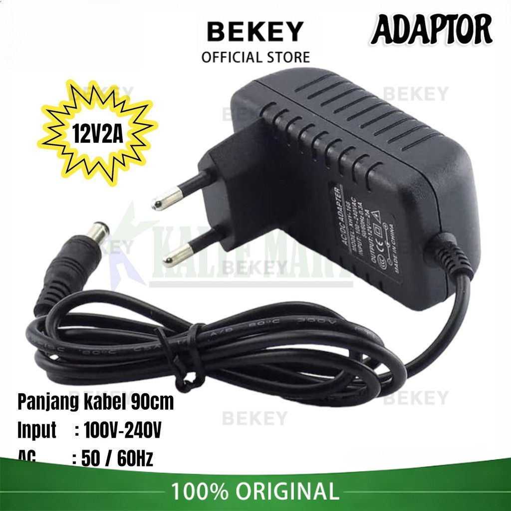 Jual BEKEY Adaptor 12v 2a Power Supply 12v 2A DC Adapter CCTV 12V ...