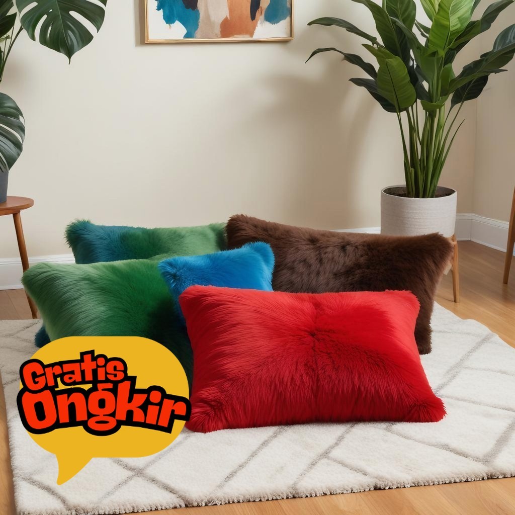 Jual Bantal Sofa/Bantal Tidur Bulu Rasfur 2 Tampilan Bolak Balik. LP ...