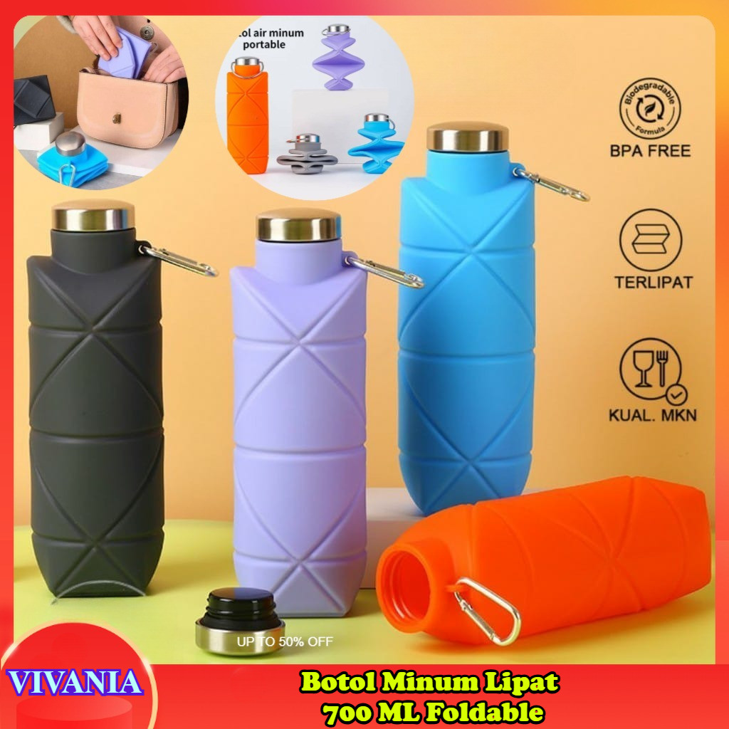 Jual VIVANIA - G1 Botol Air Minum Lipat 700ml Silikon Bebas BPA Tempat ...