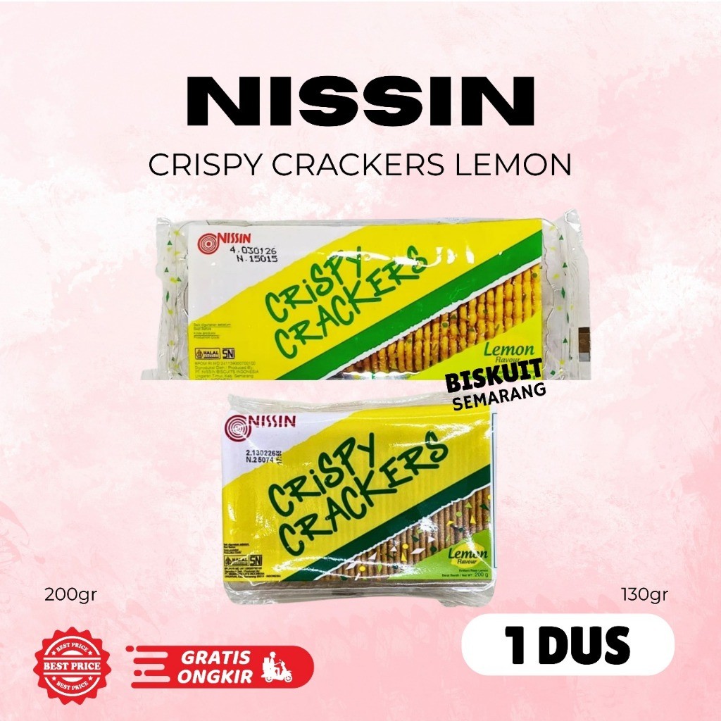 Jual 1 Dus Nissin Crispy Crackers Lemon Flavour 200gr isi 30pcs Crispy ...