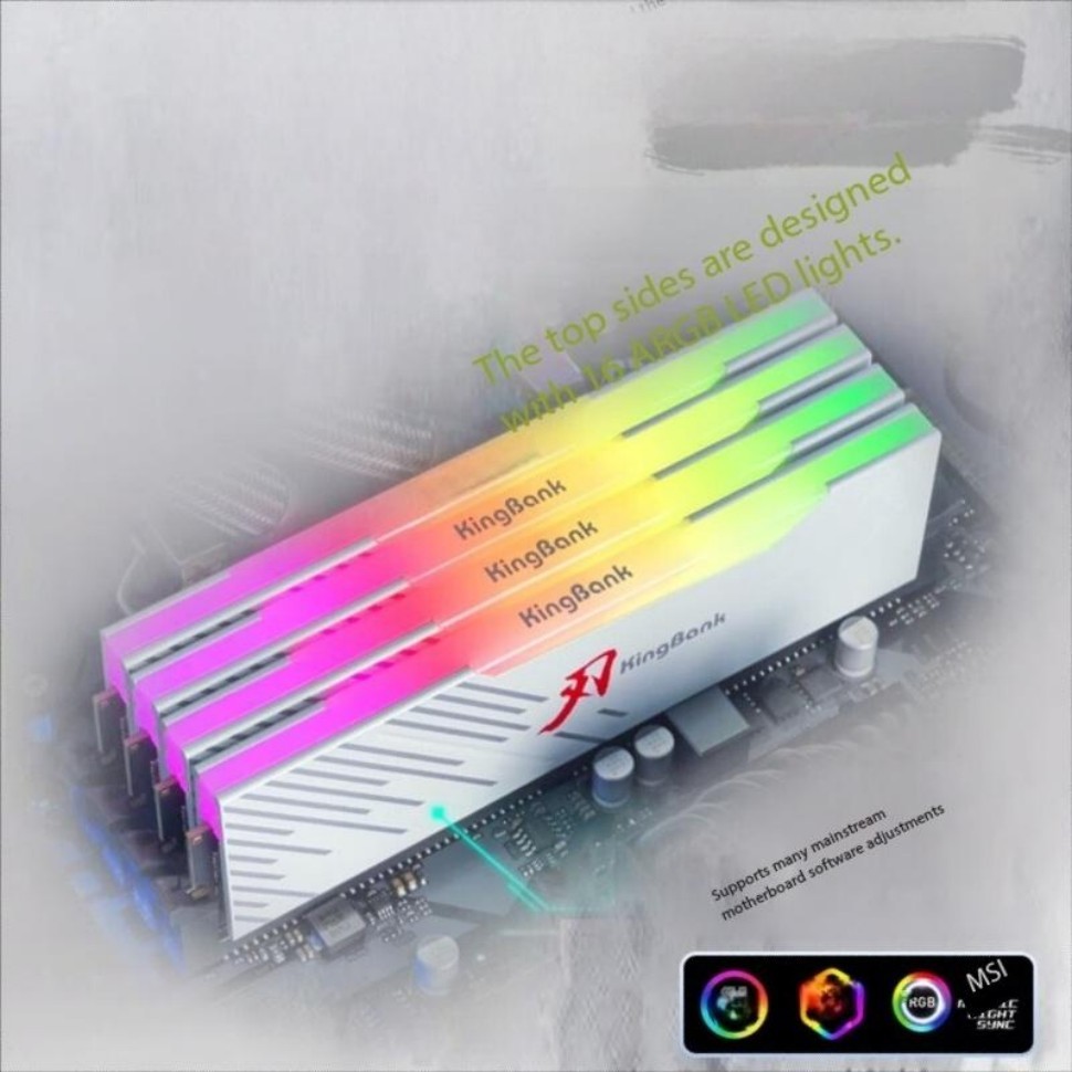 Jual Kingbank White RGB DDR5 32G 16GBX2 6800MHz Computer Desktop Memory ...