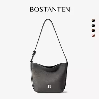 [Softie Bag] BOSTANTEN Tas Hobo Wanita Handbag Wanita Lembut Bahan Suede dengan Saku Ritsleting Dalam Gaya Aesthetic Korea