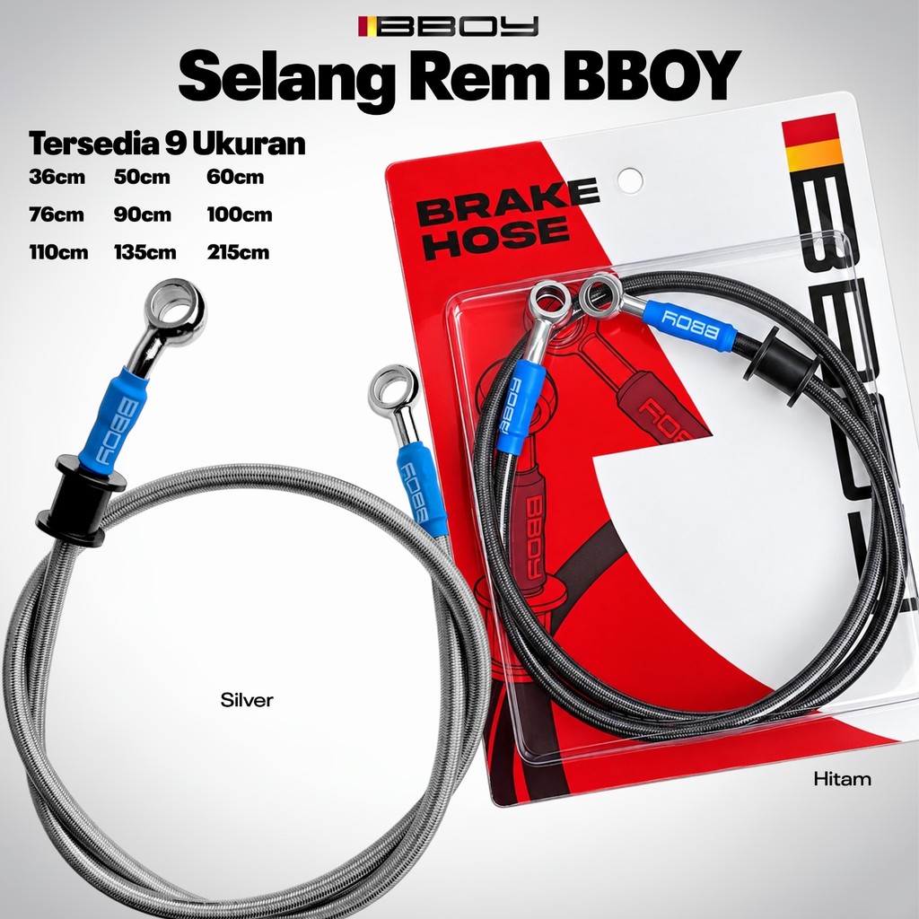Jual Selang Rem Depan Belakang Panjang 36cm 50cm 60cm 76cm 90cm 110cm ...