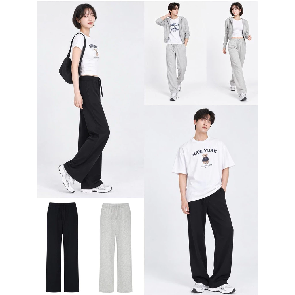 Celana Panjang Wide-Leg Cewe Cowo PLH Unisex Fleece Wide-Leg Pants- 3349