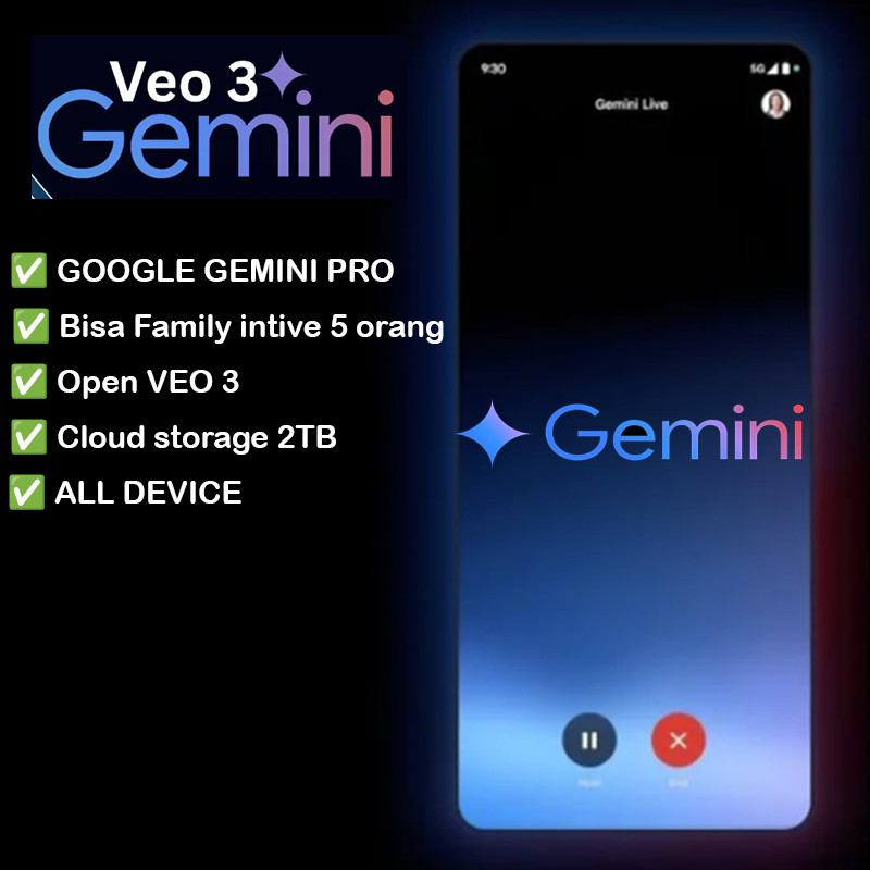 Jual Gemini AI Pro VEO 3 | 1 TAHUN | BISA Invite 5 ORANG | Shopee Indonesia