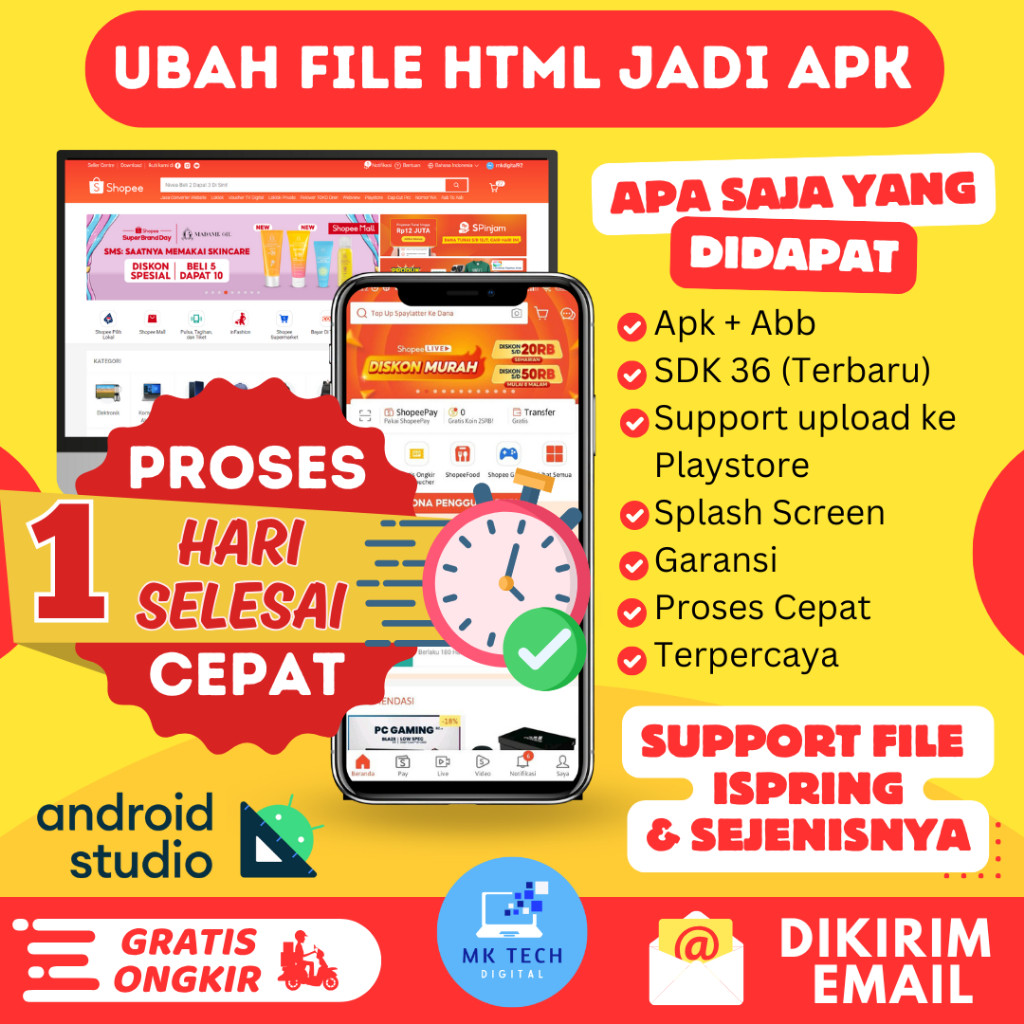 Jual Jasa Ubah File HTML Menjadi APK ANDROID - Siap Upload Playstore ...