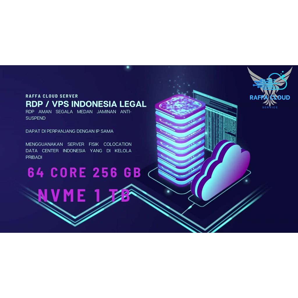 Jual RDP / VPS RAM 256GB 64 CORE / 64 VCPU RAM 256 GB Bulanan Mingguan ...
