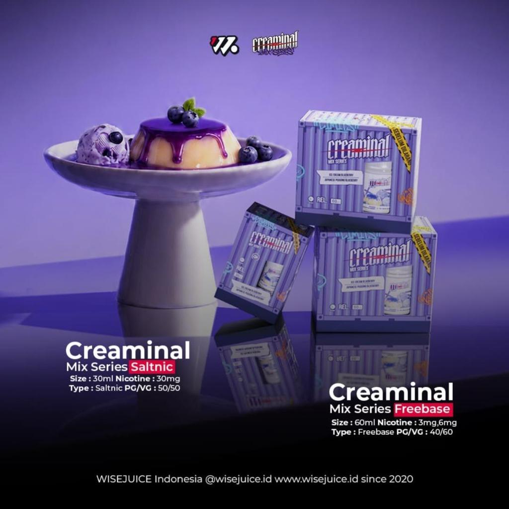 Jual CREAMINAL MIX SERIES BLUEBERRY SALT 30ML 30MG BY UNWISE X BADASS ...
